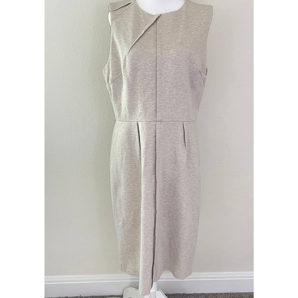 ANTONIO MELANI Dresses & Skirts - Antonio Melani Women’s Neutral Cream Zipper Back Sleeveless Dress Size 12